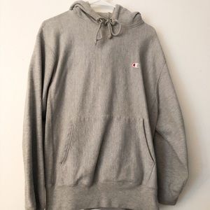 grey CHAMPION hoodie pre-worn, in great condition